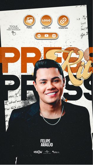 Prévia do presskit de Felipe Araújo.
