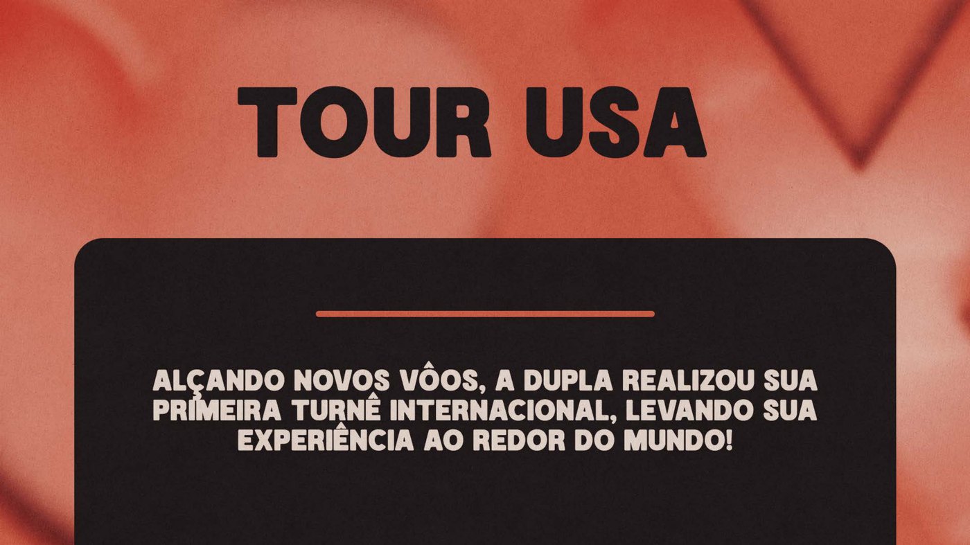 Tour USA de Hugo e Guilherme.