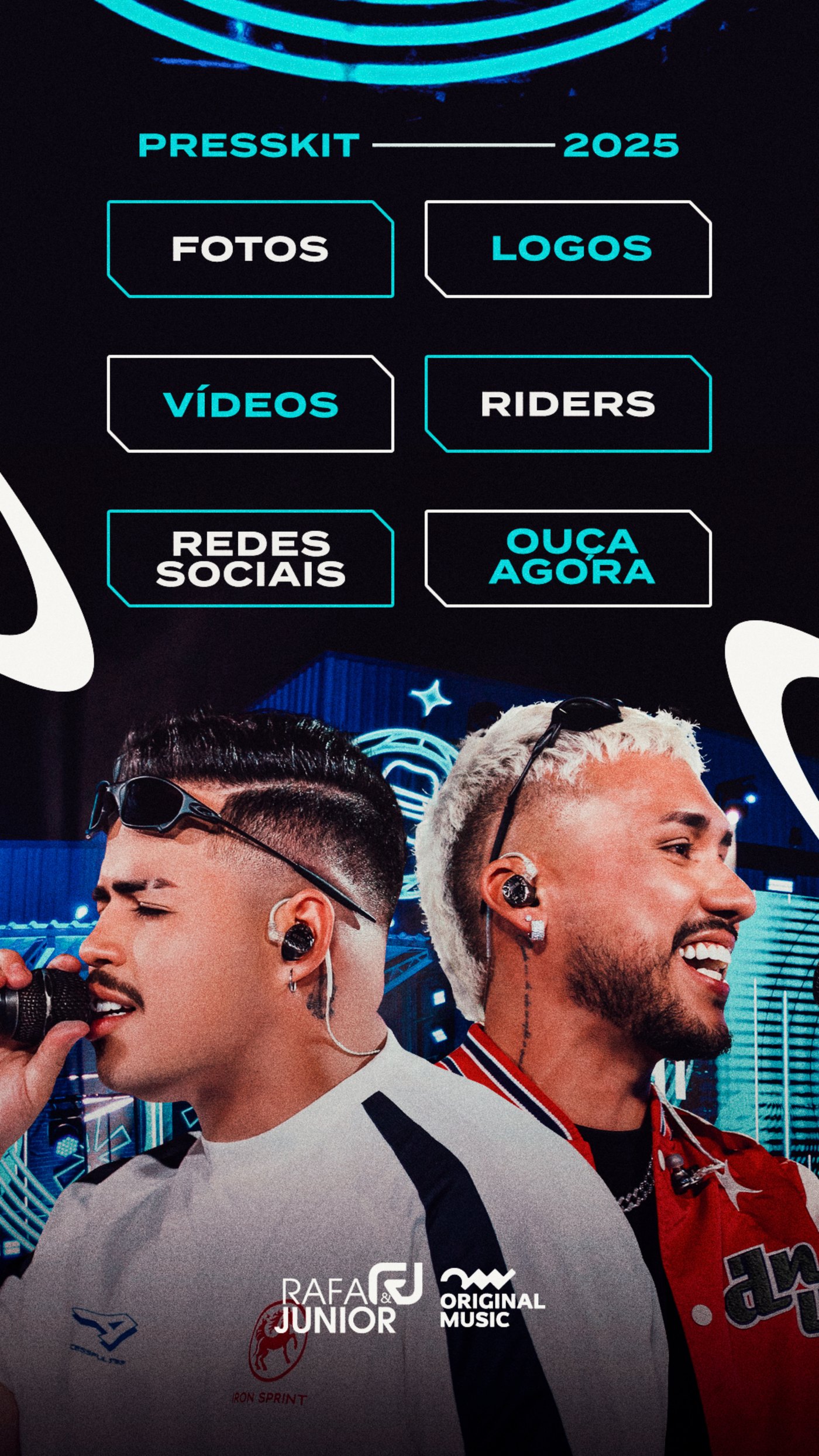Material de Rafa & Junior dentro do site da AMBG.